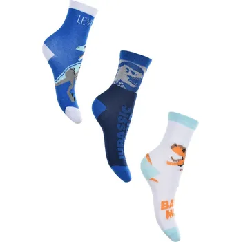 Sada chlapeckých ponožek Jurassic World - modrá, bílá Velikost: 27/30