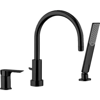 Vodovodní baterie HOPA Tříotvorová vanová baterie ARNO 0714 - černá matná BAREI0714