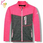 Dívčí funkční mikina Kugo FH9603 - šedá/růžová Barva: Šedá/růžová, Velikost: 158