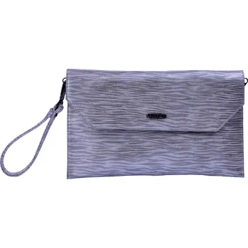 Kabelka Dámské koženkové psaníčko 3463 béžově stříbrné, Carmelo