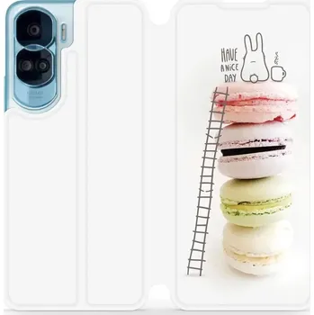 Pouzdro na mobilní telefon Flipové pouzdro Mobiwear - Honor 90 Lite 5G - M090P Makronky (Knížkové flip pouzdro, obal, kryt na mobil Honor 90 Lite 5G - M090P Makronky, materiál Umělá kůže + TPU - ochrana 360°, stojánek, silikonová vanička, magnetické zavírání)