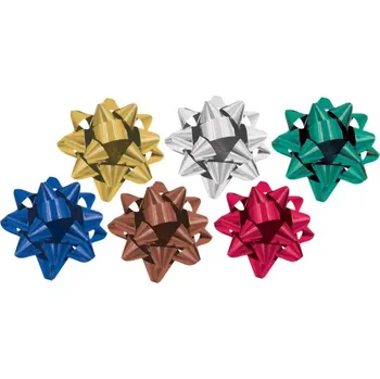 Party dekorace Hvězdička nalepovací dárková 11cm metal mat