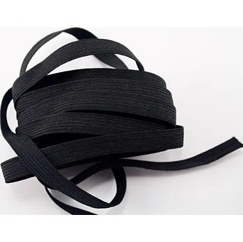 Textilní guma Prádlová pruženka - měkká - černá - šířka 1,2 cm