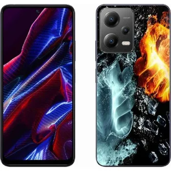 Pouzdro na mobilní telefon Gelový kryt mmCase na mobil Xiaomi Poco X5 5G - voda a oheň