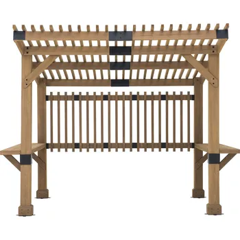 Zahradní stan Sunjoy cedrová pergola / altán 3x3 KRONE Whirlpool - 275cm x 310cm | A106008511