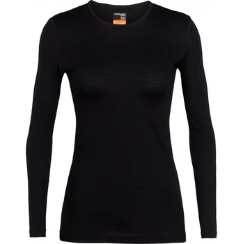 Dámské tričko dámské merino triko dlouhý rukáv ICEBREAKER Wmns 200 Oasis LS Crewe, Black velikost: M