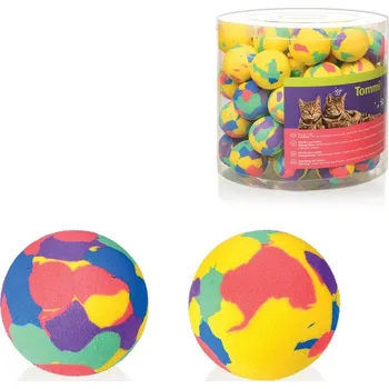 Hračka pro kočku Míček duhový, 4cm