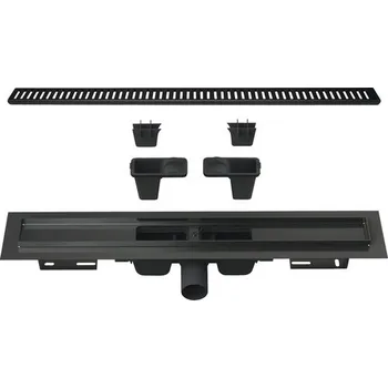 Sprchový žlab Jungborn UNO 850 x 85 mm objemový průtok odtoku 60 l/min černý