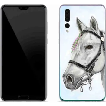 Pouzdro na mobilní telefon Gelový kryt mmCase na mobil Huawei P20 Pro - bílý kůň 1