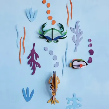 Dřevěná hračka Mořský svět - kartonová dekorace