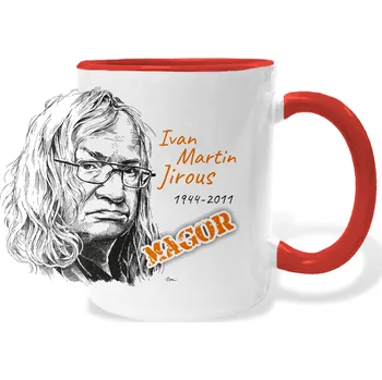 Hrnek - Ivan Martin Jirous - Magor Barva: Červená