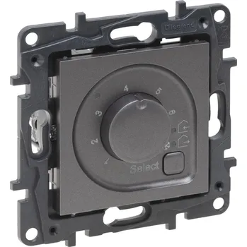 Elektrická zásuvka Legrand NILOÉ STEP termostat otočný, podlahový OCEL /863442/