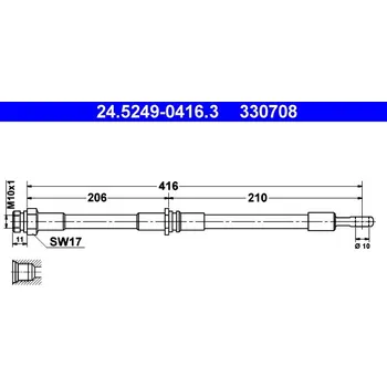 Brzdová hadice Brzdová hadice ATE 24.5249-0416.3