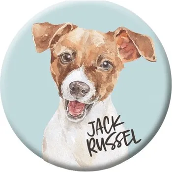 Button (placka) se špendlíkem 44 mm - Jack Russel