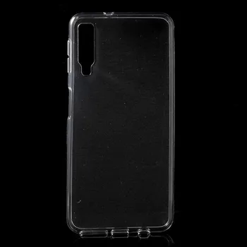 Pouzdro na mobilní telefon Průhledný gelový obal na mobil Samsung Galaxy A7 (2018) - průhledný