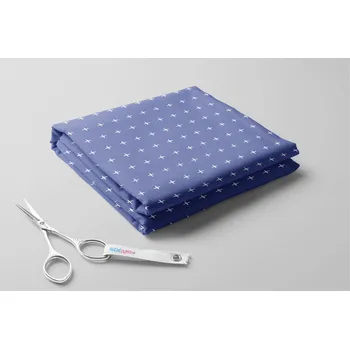 Fleece antipiling, Křížky Barva: Světle modrá