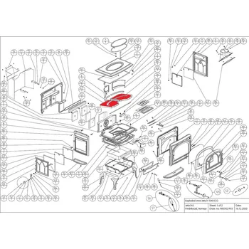 Krbová kamna Jotul - set - náhradní deflektory pro F 500 ECO - vermeculit