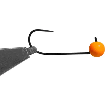 Rybářský háček Jigovky.cz Wolframová Jigová hlavička HD Barbless bez protihrotu vel.8 1,3g oranžová (5ks)