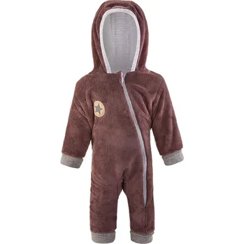 Kojenecký overall Little Angel overal MAZLÍK BAMBUS lem Outlast® - hnědá Velikost: 80