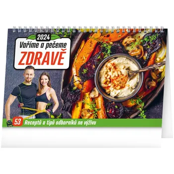 Kalendář Presco Group Stolní kalendář Vaříme a pečeme zdravě 2024