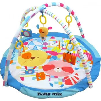 Hrací deka Baby Mix Hrací deka s hrazdou lev a medvídek veselá cesta