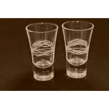 Sklenice Sklárna Annín s.r.o. , Sada broušených likérových skleniček 50 ml z křišťálového skla, vzor Trnová koruna, 6ks