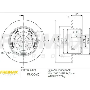 Brzdový kotouč Brzdový kotouč FREMAX BD-5626