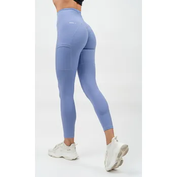 Dámské legíny NEBBIA Legíny s vysokým pasem LEG DAY GOALS fialová XS