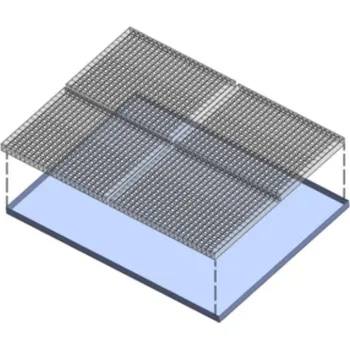 Rohožka Nerezová odtoková vana pro kartáčové vstupní rohože FLT-PRM, FLT-ECO FLOMA - délka 159,7 cm, šířka 121,2 cm, výška 5 cm