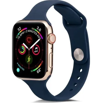 Ostatní příslušenství k chytrým hodinkám Softy silikonový řemínek na Apple Watch 5/4 40mm, 3/2/1 38mm - tmavěmodrý