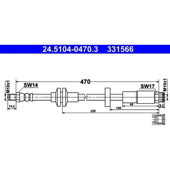 Brzdová hadice Brzdová hadice ATE 24.5104-0470.3