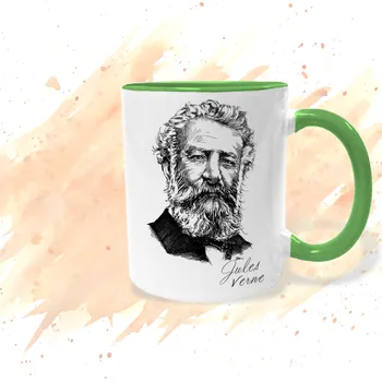 Hrnek - Jules Verne Barva: Zelená