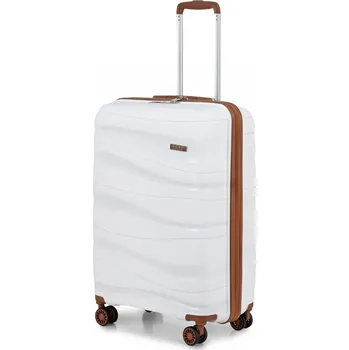 Kono K2094L Kufr spinner 55cm Krémový Polypropylen