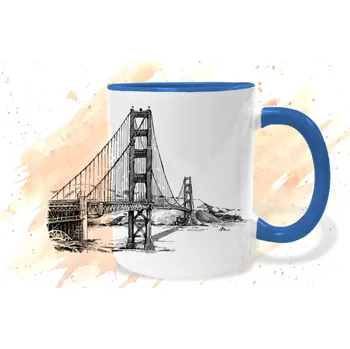 Hrnek - Golden Gate Bridge Barva: Modrá