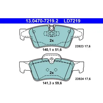 Brzdová destička Sada brzdových destiček, kotoučová brzda ATE 13.0470-7219.2