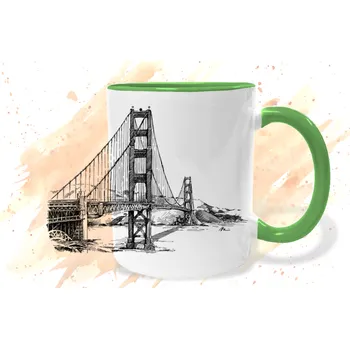 Hrnek - Golden Gate Bridge Barva: Zelená