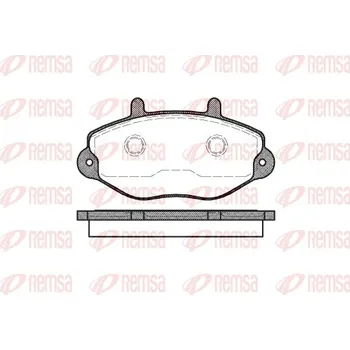 Brzdová destička Sada brzdových destiček, kotoučová brzda REMSA 0392.00