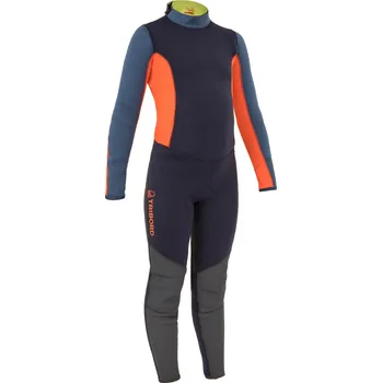 Neoprenový oblek DECATHLON Dětská kombinéza na jachting Dinghy 500 neopren 3/2 mm modro-oranžová 14 LET MODRÁ|ČERVENÁ