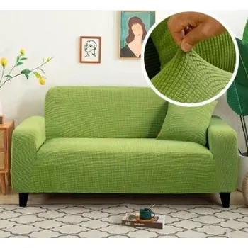 Napínací potah Žakárové potahy na pohovky Barva: zelená tráva, Velikost: křeslo (90-130 cm)