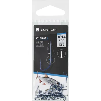 Rybářský háček CAPERLAN Jednoháček bez návazce na rybolov na plavanou HK 1 modrý 50 ks 24