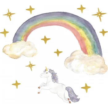 Samolepící dekorace That's Mine Samolepky na zeď Unicorn Rainbow