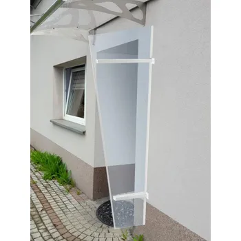 Stříška nad vchodové dveře univerzální boční stěna LANITPLAST UNI bílá / PLEXI PK909