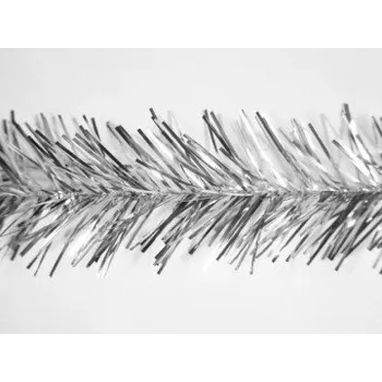 Vánoční dekorace Řetěz vánoční prům. 4 cm - stříbrný 1,5m