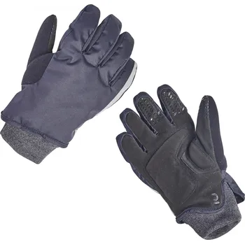 Rukavice BTWIN Hřejivé dětské rukavice 500 černé 8 LET KAŠTANOVÁ|ČERNÁ|ŠEDÁ