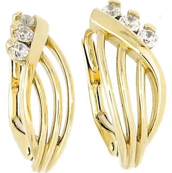 Náušnice Goldstore Zlaté náušnice třpytivé zirkony Váha: 2.63 g
