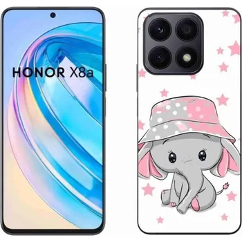 Pouzdro na mobilní telefon Gelový kryt mmCase na mobil Honor X8a - růžový slon