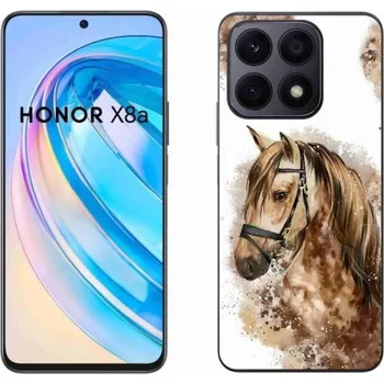 Pouzdro na mobilní telefon Gelový kryt mmCase na mobil Honor X8a - hnědý kreslený kůň