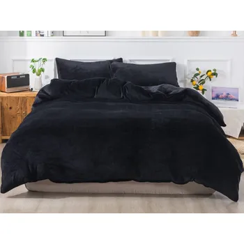 Povlečení XPOSE® JORGA Exclusive černé 140 x 200, 70 x 90 cm zipový uzávěr