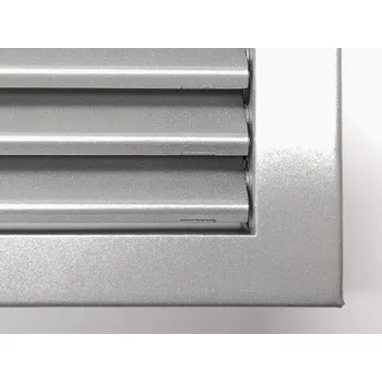 Větrací mřížka LAgrid s.r.o. Krbová rovná lamelová mřížka 50x17 Interiér Stříbrná