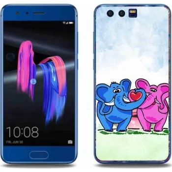 Pouzdro na mobilní telefon Gelový kryt mmCase na mobil Honor 9 - zamilovaní sloni